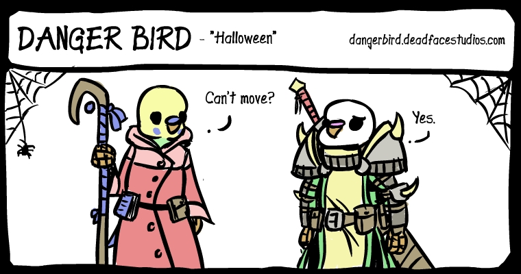 White Bird is dressed as a berzerker.  IT'S FUNNY