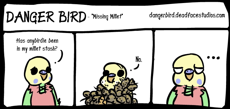 Danger Bird suddenly regrets recommending Dennis to learn how to pick locks.
